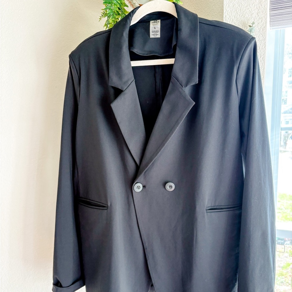 Mono B in A Pinch Oversized Jacquard Stripe Blazer